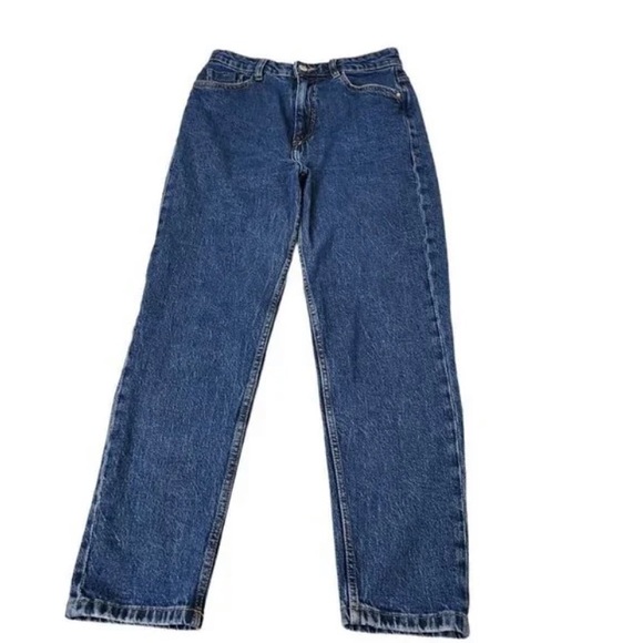 Zara Denim - Zara Jeans 6 High Rise Blue Tapered Straight Leg Denim Boho 90s Pockets Y2K